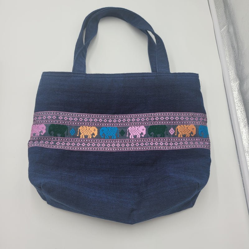 バック(紺) 象柄