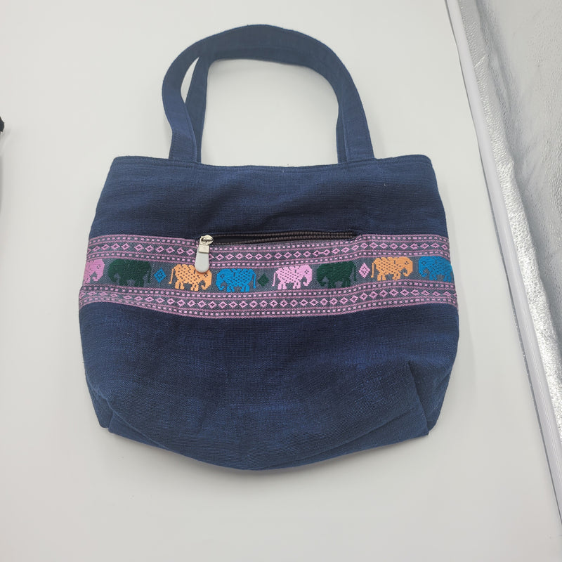 バック(紺) 象柄