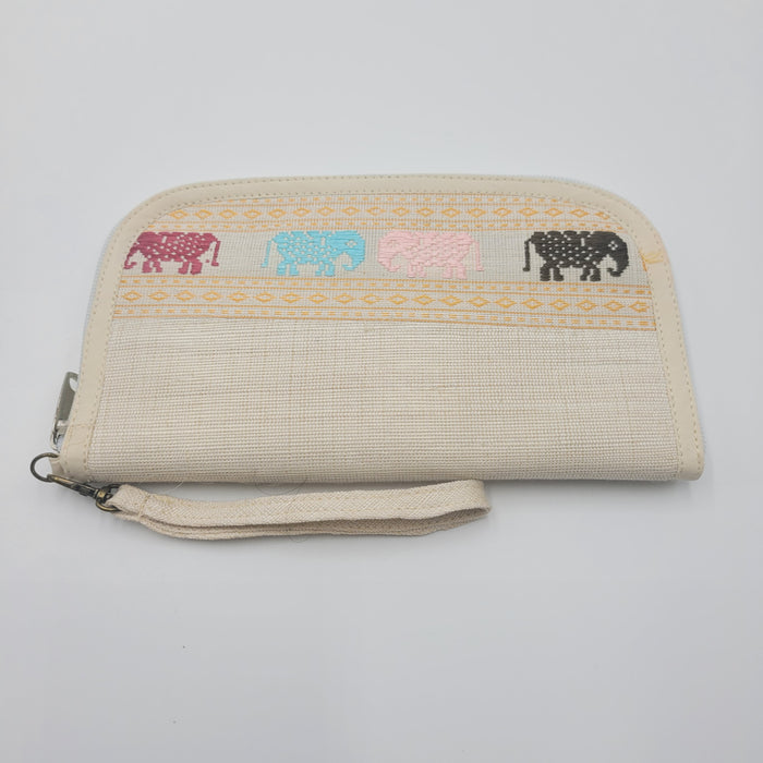 Wallet with elephant pattern (banana)