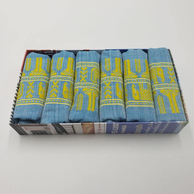 ラオス伝統柄 大判ハンカチ5点セット