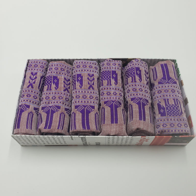 ラオス伝統柄 大判ハンカチ5点セット