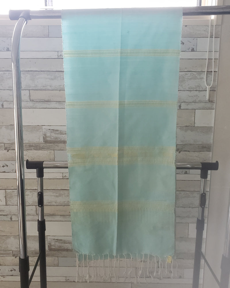 スカーフ (水色/黄色)