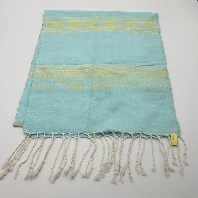 スカーフ (水色/黄色)