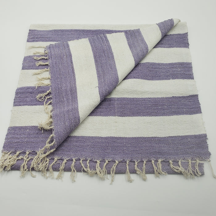 スカーフ ボーダー (紫/白)
