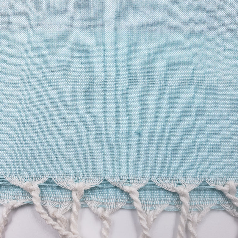 スカーフ (水色/赤)