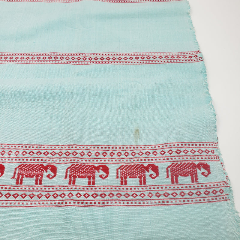 スカーフ (水色/赤)