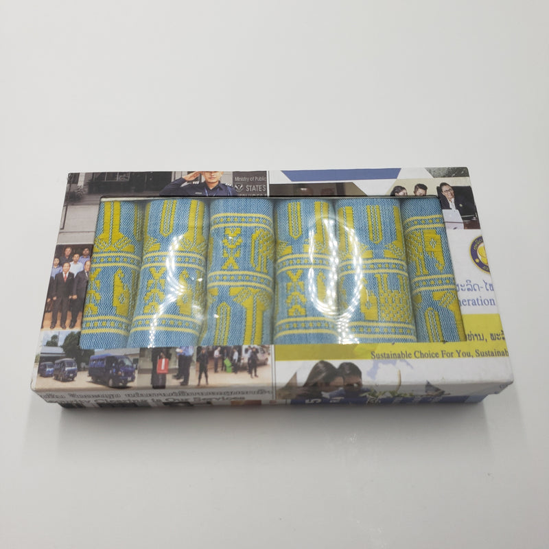 ラオス伝統柄 大判ハンカチ5点セット