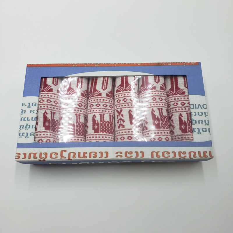 ラオス伝統柄 大判ハンカチ5点セット