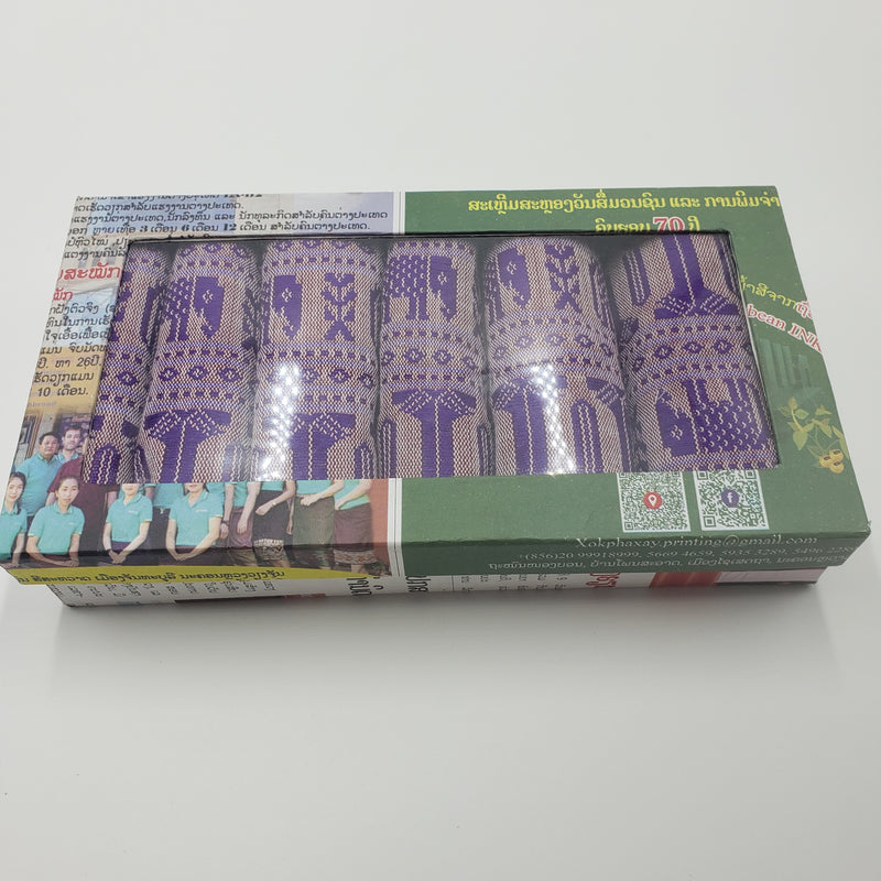 ラオス伝統柄 大判ハンカチ5点セット